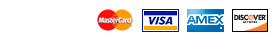 We accept Mastercard, Visa, American Express, and Discover through PayPal